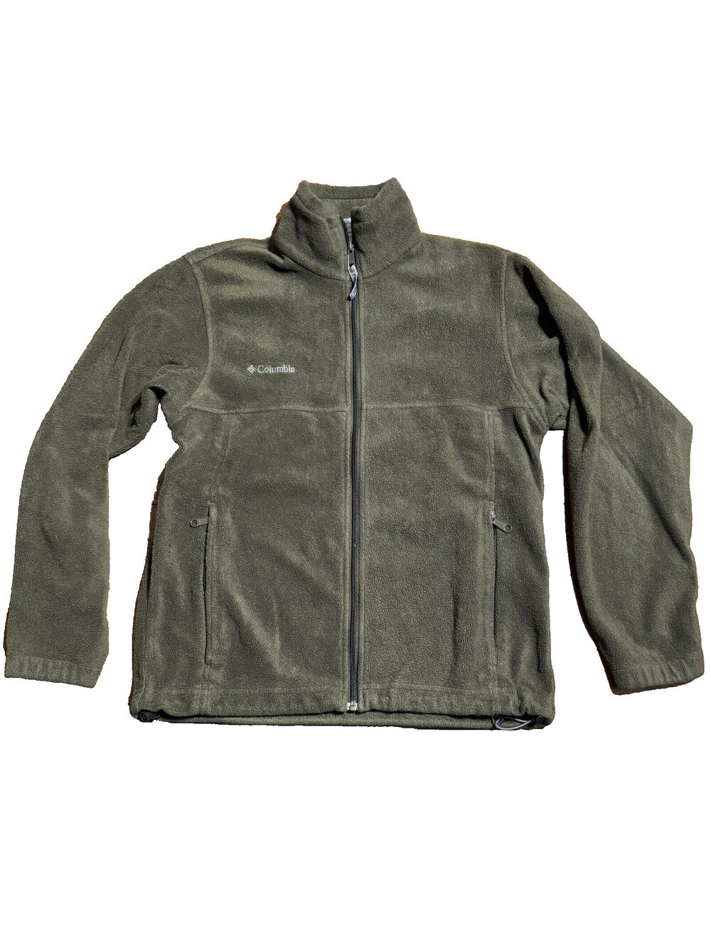 Columbia Men’s XL Green Full-Zip Fleece Jacket with Pockets Steens Mountain S